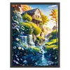 >SALE<Full Embroidery Cotton Thread14CT Print Landscape Flower Hut Cross Stitch50x65cm