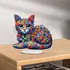 Diamond Painting Acrylic Cat Desktop Ornament Rhinestones Decorations for Adults