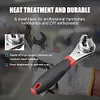 Universal Adjustable Ratchet Wrench for 6-22mm Screws, Portable Adjustable Ratchet Wrench Set with Non-slip Handle, Automotive and Household Tools, Great for Car Enthusiasts and DIY Home Repairs
