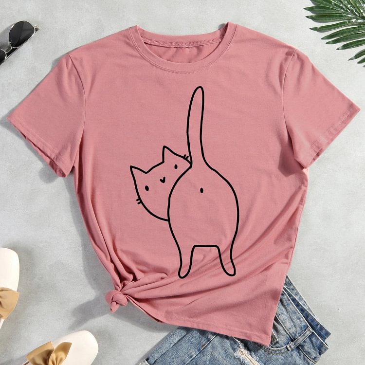 ANB -  Funny Cat  T-shirt Tee -012551