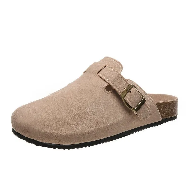 Qengg Qengg Slippers Female Couple Softwood Tug Wish Large Size Roman Shoes Casual Half-Dragging Lazy Shoes Trend