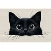 Black Cat -11CT Counted Cross Stitch Kit(40x60cm)