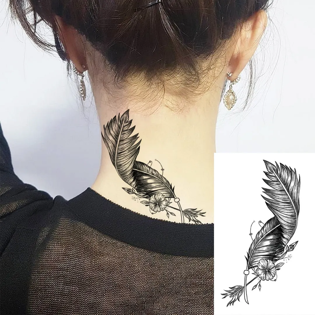 Realistic Swallow Temporary Tattoos For Women Men Whale Scorpion Wings Fake Tattoo Body Art Water Transfer Tatoos Sticker Wrist