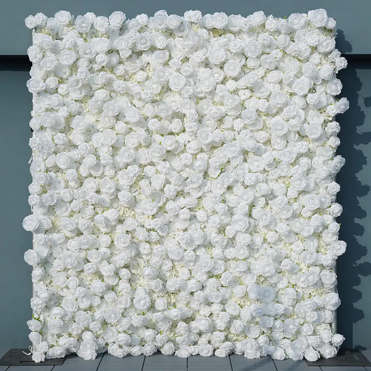 A7652 Pure White Hydrangea 5D Cloth Flower Wall Wedding Backdrop Decor Props