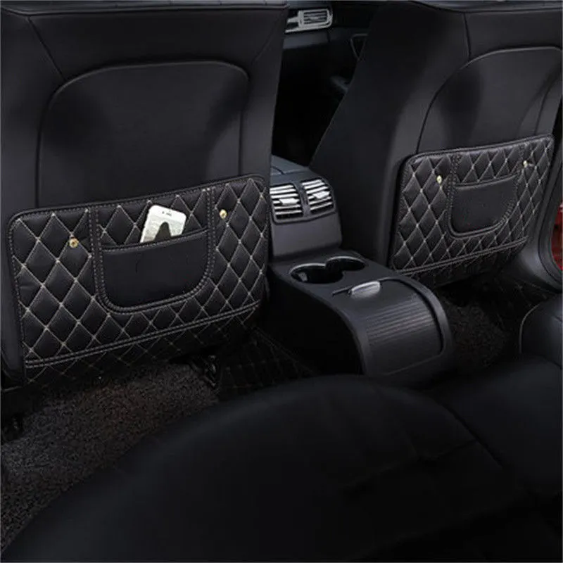 Car rear seat backrest anti-kick pad, anti-dirty, anti-wear, protective pad, storage bag