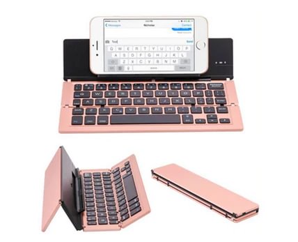 Three Fold Mobile Tablet Aluminum Alloy Bluetooth Keyboard