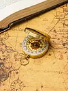 Mini Portable Copper Navigation Compass Outdoor Luminous Flip Compasses