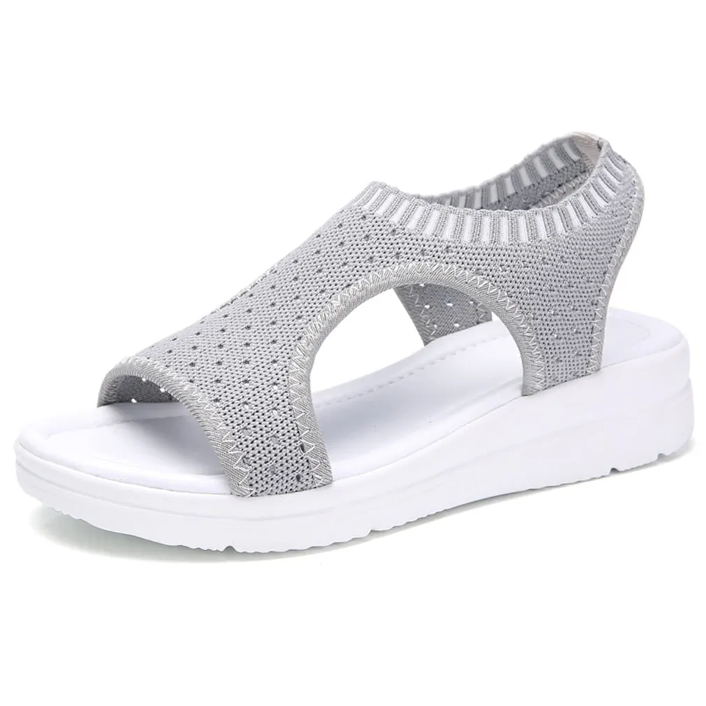 Women Sandals  Breathable Comfort Shopping Ladies Walking Shoes Wedge Heels Summer Platform Sandal Shoes Mujer Plus size 45