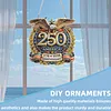 250th Anniversary of US Eagle DIY Acrylic Diamond Painting Hanging Kit Special Shape Crystal Rhinestone Art Pendants Single Side Drill for Adults Gift Home Wall Or Window Decor