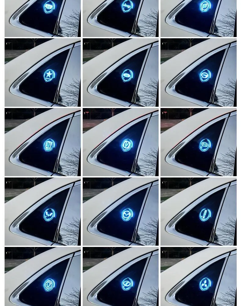 Car smart triangle window atmosphere modification lamp
