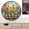 Potted Plant Acrylic DIY Diamond Painting Clock Kit 5D Diamond Art Clock