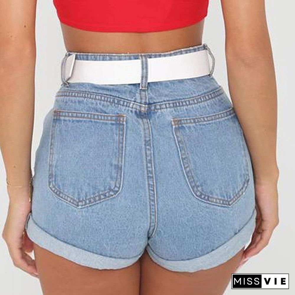Women Denim Shorts Summer Fashion Slim Skinny Short Pants Beach Stretch Shorts Jeans