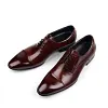 Mens Brown Cap Toe Leather Dress Shoes