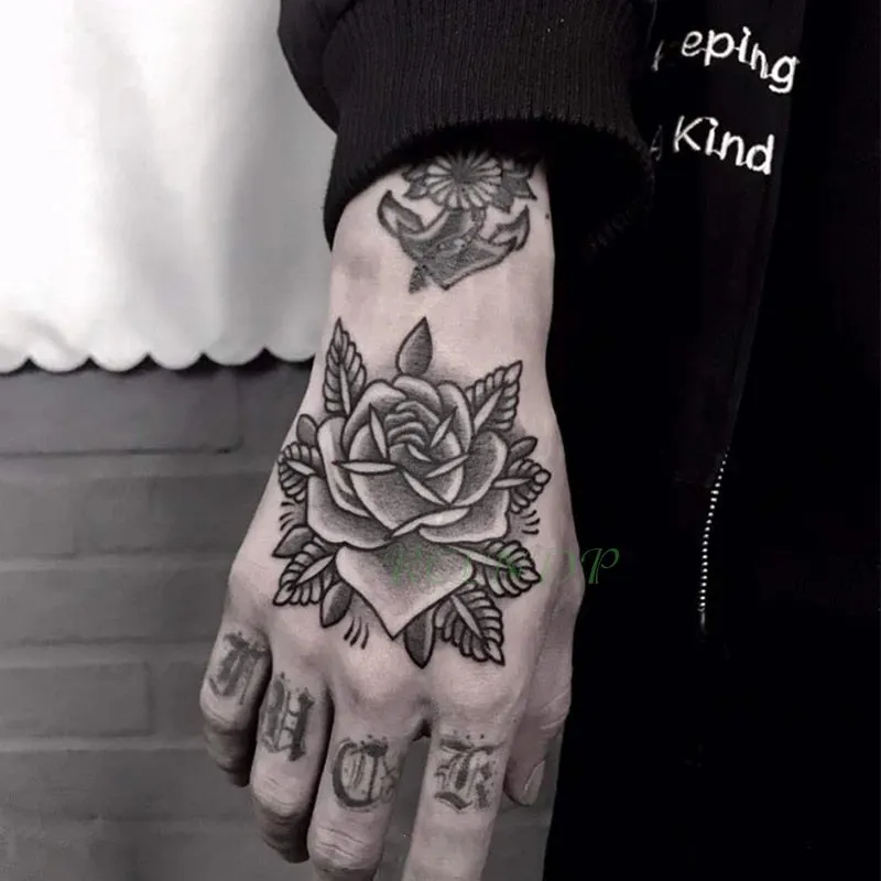 Waterproof Temporary Tattoo Sticker Satan Lucifer Circle Steering Fake Tatto Flash Tatoo Hand back Art Tattoos for Boy Women Men