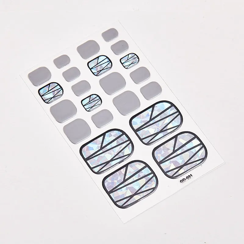 22 Tips/Sheet Shiny Nail Decoration Nail Adhesive Nail Accesoires Nail Art Decoration Nailart Sticker Adesivos Nail Tape