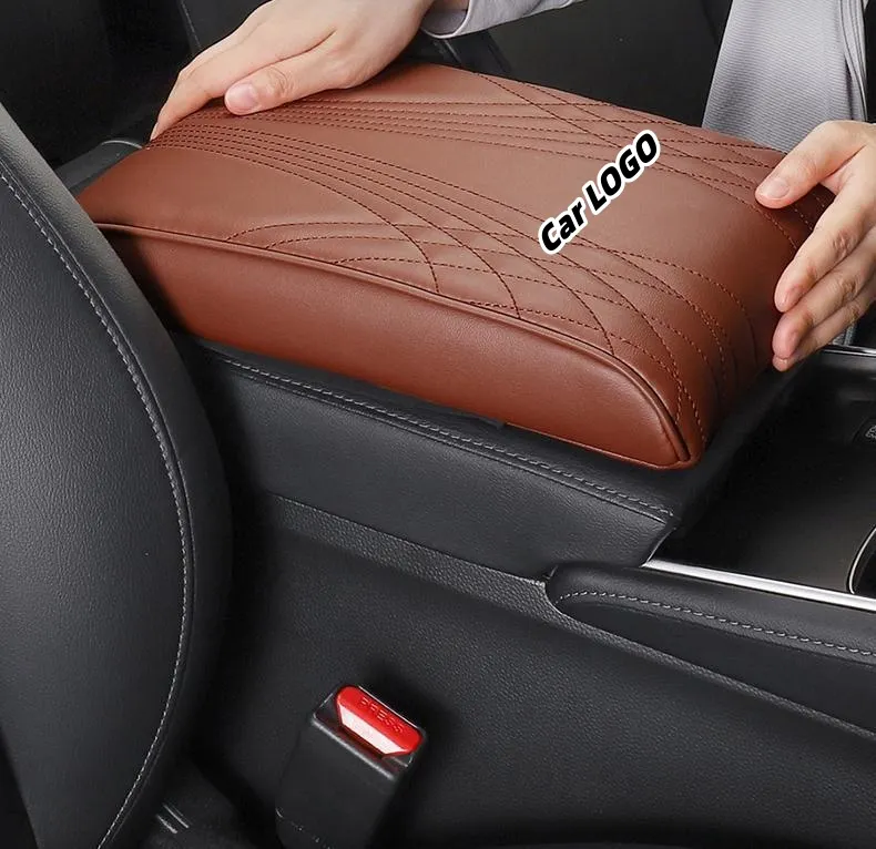 Car multifunctional leather raised cushion armrest box mat