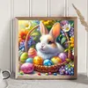 Lapin de P&acirc;ques eggs_round drill peinture diamant-30*30cm