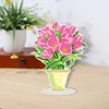 >SALE<DIY Diamonds Painting Ornaments Handmade Acrylic Flower(Pink Tulip)