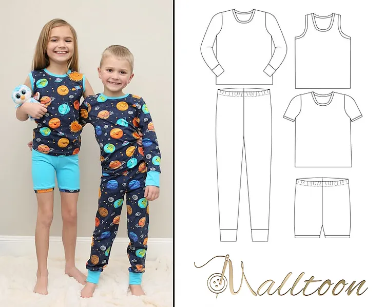 PDF Toddler Pajamas Pattern / Girls Pajamas / Boys Pajamas Pattern