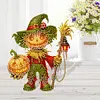 Halloween-Vogelscheuche aus Acryl (Kopf sch&uuml;tteln) &ndash; 5D-Bastelornament zum Selbermachen