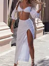 Strapless Split-Side Two-Piece Suits