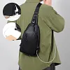 Sac bandouli&egrave;re imperm&eacute;able pour homme avec port de chargement USB