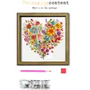 Diamond Painting Wooden Double-Sided Love Flower Ornaments Kit with Photo Frame Desktop