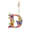 DIY Diamond Painting Butterfly Flower Lettter Keychain Kit