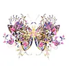 3D Jigsaw Puzzle Kit Butterfly Desktop Office Decoration Flower and Butterfly Assembled Metal Insects Puzzles for Beginner To Build Birthday Xmas Gifts