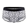 Men's Ultra-thin Mesh Ice Silk Sexy Leopard Print Boxer Briefs