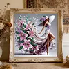 Lily Dress Elegant Girl-Partial Special Shaped Diamond painting 30*30CM