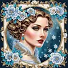 (Multi-Style)Noble Lady-Partial Special Shaped Diamond Painting 30*30CM