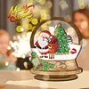 >SALE<Wooden Christmas Table Top Diamond Painting Ornament Kits Xmas Home Decor (H)