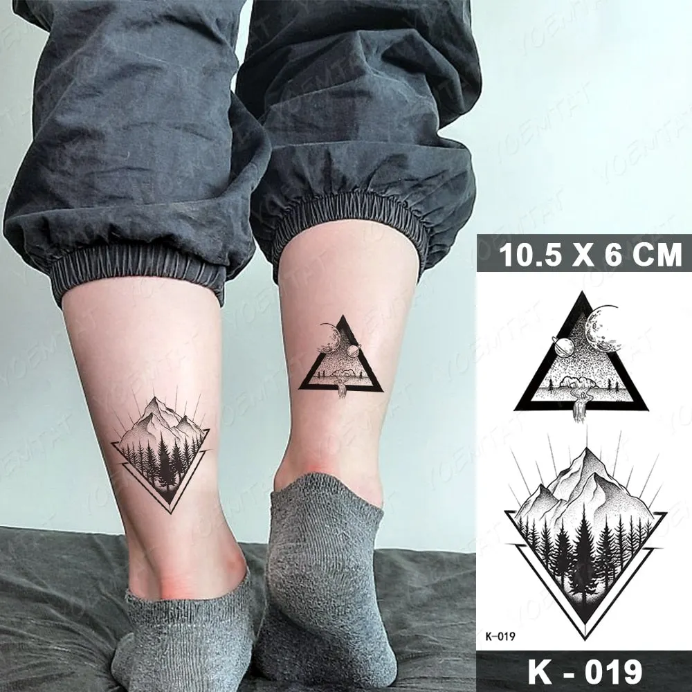 Waterproof Temporary Tattoo Stickers Nun Maria Prajna Diablo Old School Flash Tatto Arm Chest Body Art Fake Tattoos Women Men