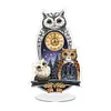 (US Local)Acrylic Special Shape Owl Diamond Painting Clock Ornaments Kit for Home Decor