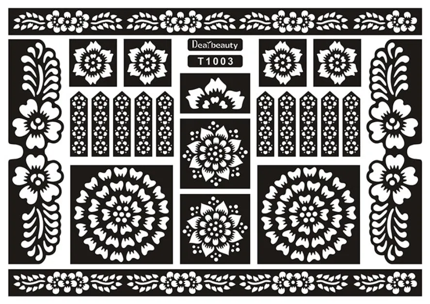 1pc new KD22 Tattoo Template hands/feet henna tattoo stencils for airbrushing professional mehndi new Body Painting Kit supplies