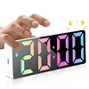 Digital Alarm Clock with LED Display Date Temperature Dimmable Snooze Battery Operated Alarm Clock for Deep Sleepers Kids Elderly Home Office