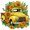 (Multi-Style)Sunflower Vintage Car-Partial Special Shaped Diamond Painting 30*30CM