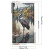 (Big Size)Heron  Lake-Full Round Diamond Painting 40*70CM