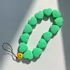 European and American high-grade rose red heart resin mobile phone lanyard ins style yellow smiley face anti-lost bracelet
