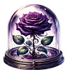 Purple Rose-11CT Stamped Cross Stitch 50*50cm/19.69*19.69in