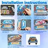DIY Diamond Painting Truck Decor Wooden Welcome Sign with 12 Interchangeable Holiday Icons, Farmhouse Style Hanging Kit