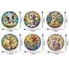 (US Local)6Pcs Acrylic Glass Painting Animals DIY Fridge Stickers for Fridge Whiteboards