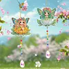 2Pcs 5D DIY Diamond Painting Sun Catcher Crystal Painting Ornaments (Fairy)