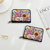 (US Local)Flower Rainbow Diamond Painting Wallet Diamond Painting Card Holder Coin Purse
