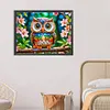 Hibou-Peinture diamant en forme sp&eacute;ciale-40*30cm