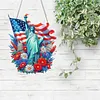 Statue of Liberty DIY Acrylic Diamond Painting Hanging Kit Special Shape Crystal Rhinestone Art Pendants Single Side Drill for Adults Gift Home Wall Or Window Decor