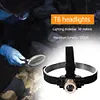LED Headlight Telescope Zoomable Rechargeable Headlamp Torch w/ Battery