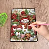 (US Local)50-Page A5 Snowman Diamond Painting Notebook for Adult Holiday Birthday Gift