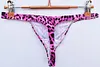 Men's Leopard Thong Underwear Bikini Low Rise Brief
